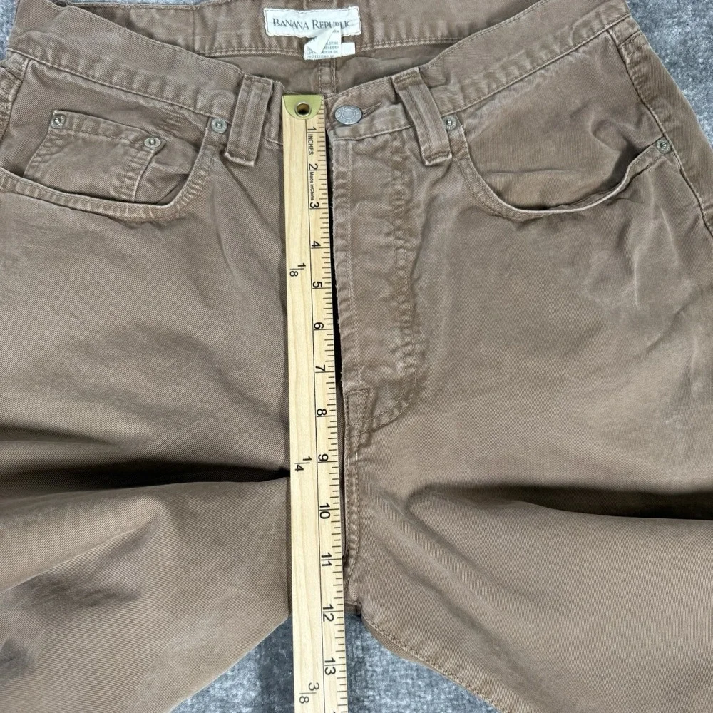 Vintage Banana Republic Pants Men's 33R Brown Straight Leg Button‎ Fly Greece